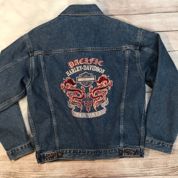 Harley-Davidson Other - Harley-Davidson Jean Jacket Pacific Hawaii Small